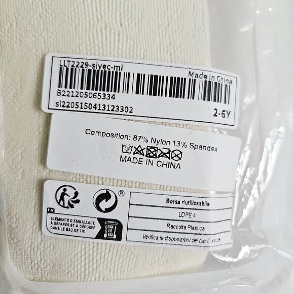 Fashion Comfort Legging Tights Little Girls Size 2-6Y Set Of 2 Black Ivory NWT - Picture 5 of 6